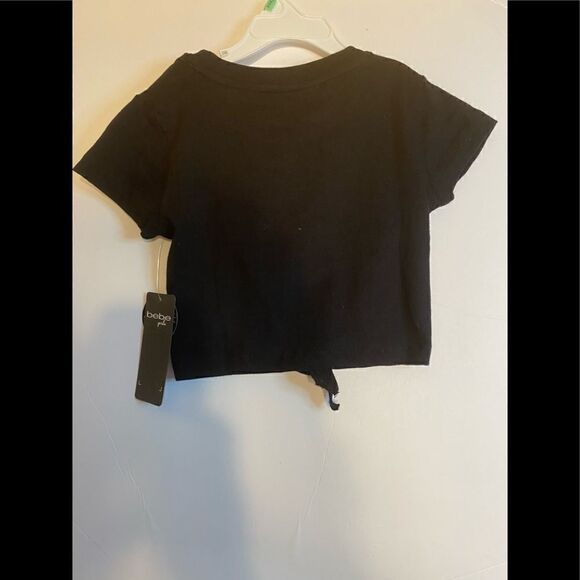 🛍Toddler BeBe Girls Rhinestone Black Logo knot -Front Top- - Picture 4 of 13